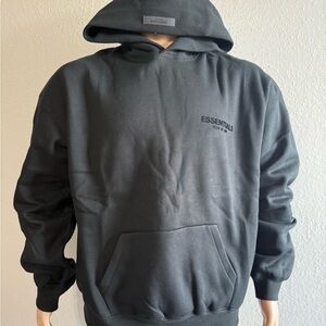 Essentials Black Hoodie for Men